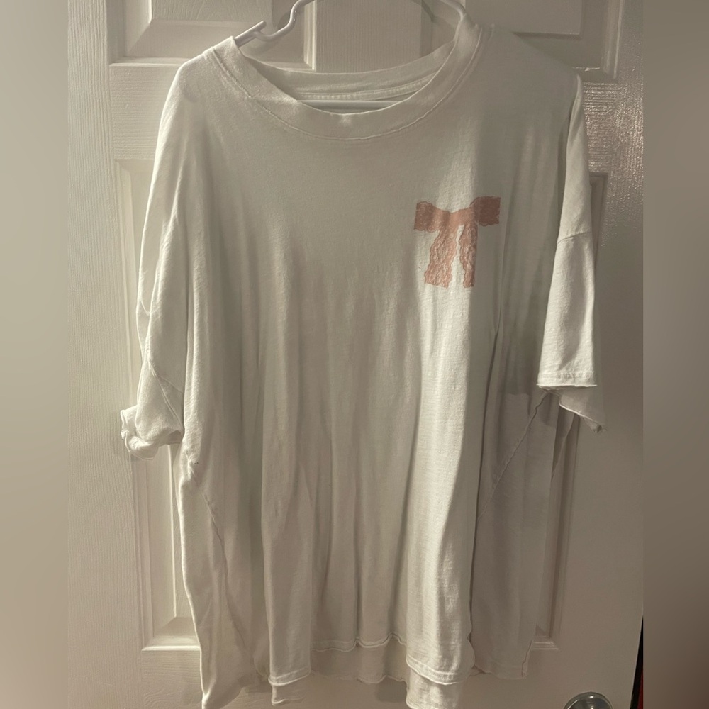 Aerie lace bow boyfriend tee